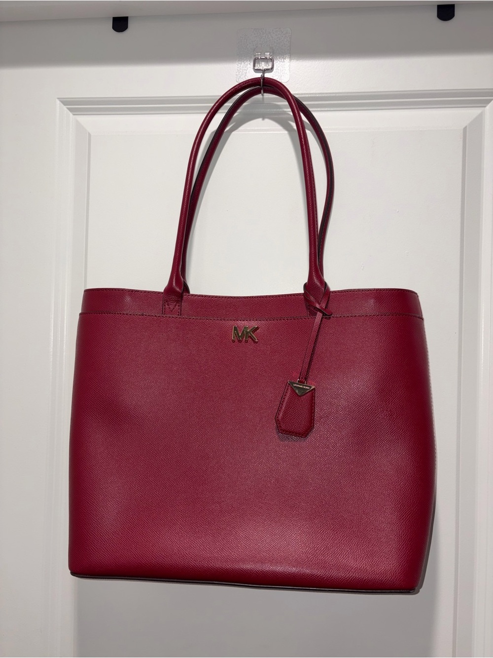 Michael Kors Wine Red Leather Tote